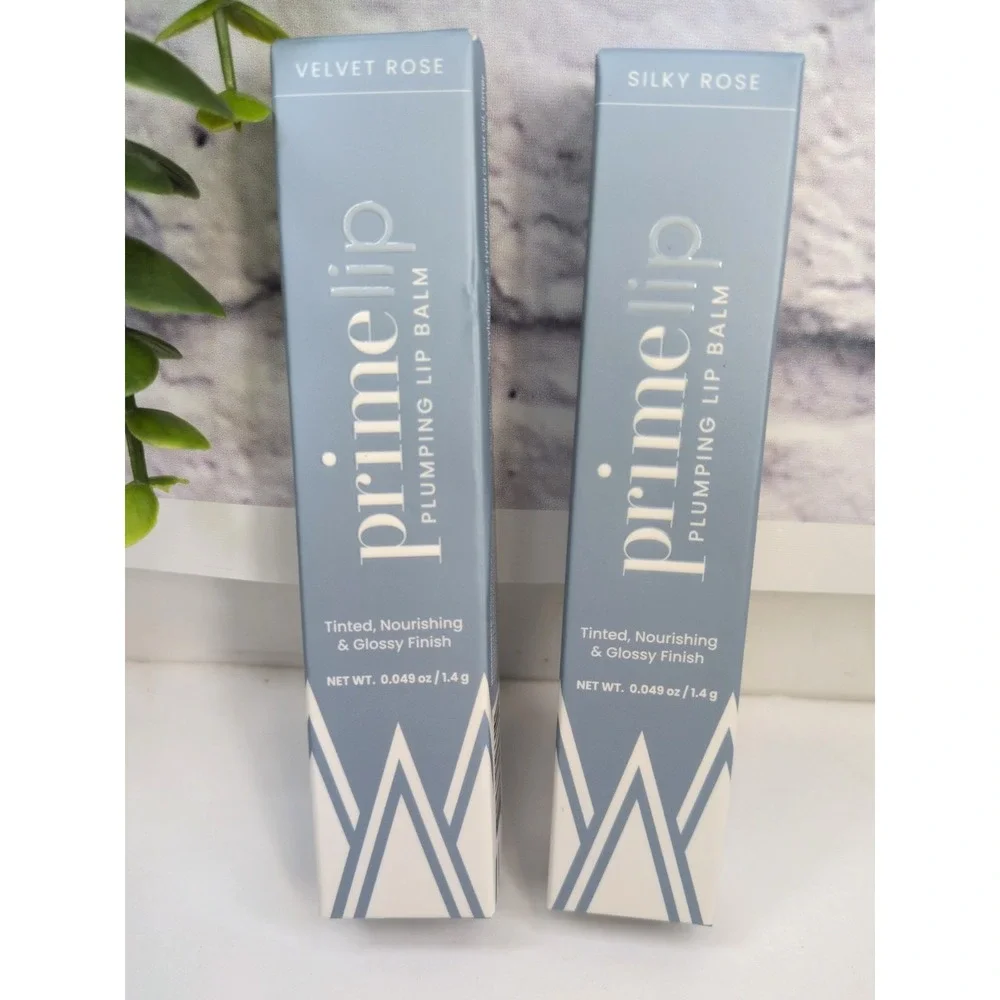 NIB VELVET & SILKY ROSE LOT 2💎PRIME PROMETICS PrimeLip Plumping Lip Balm Mature